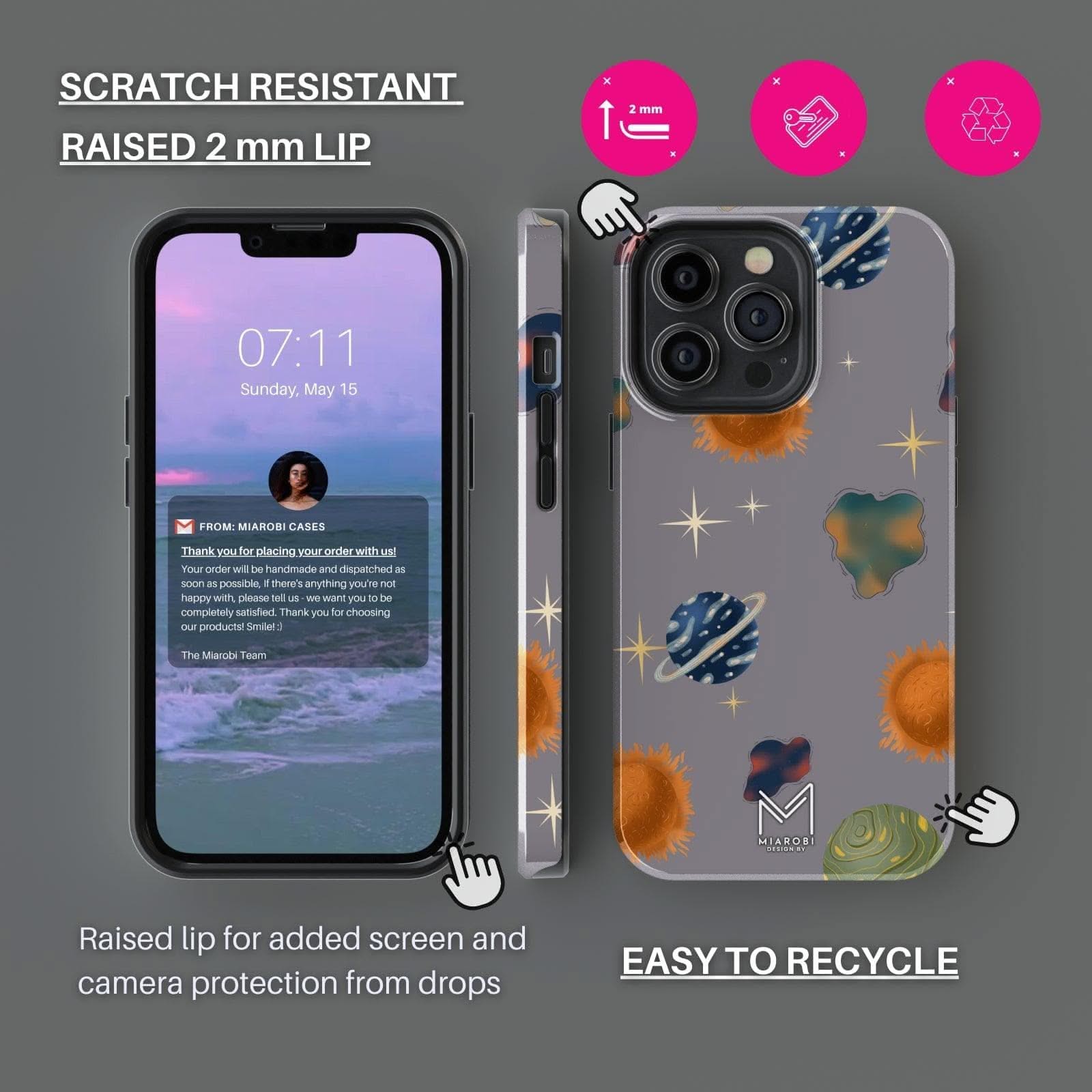 Space Traveler (Gray) Phone Case - Miarobi Design By