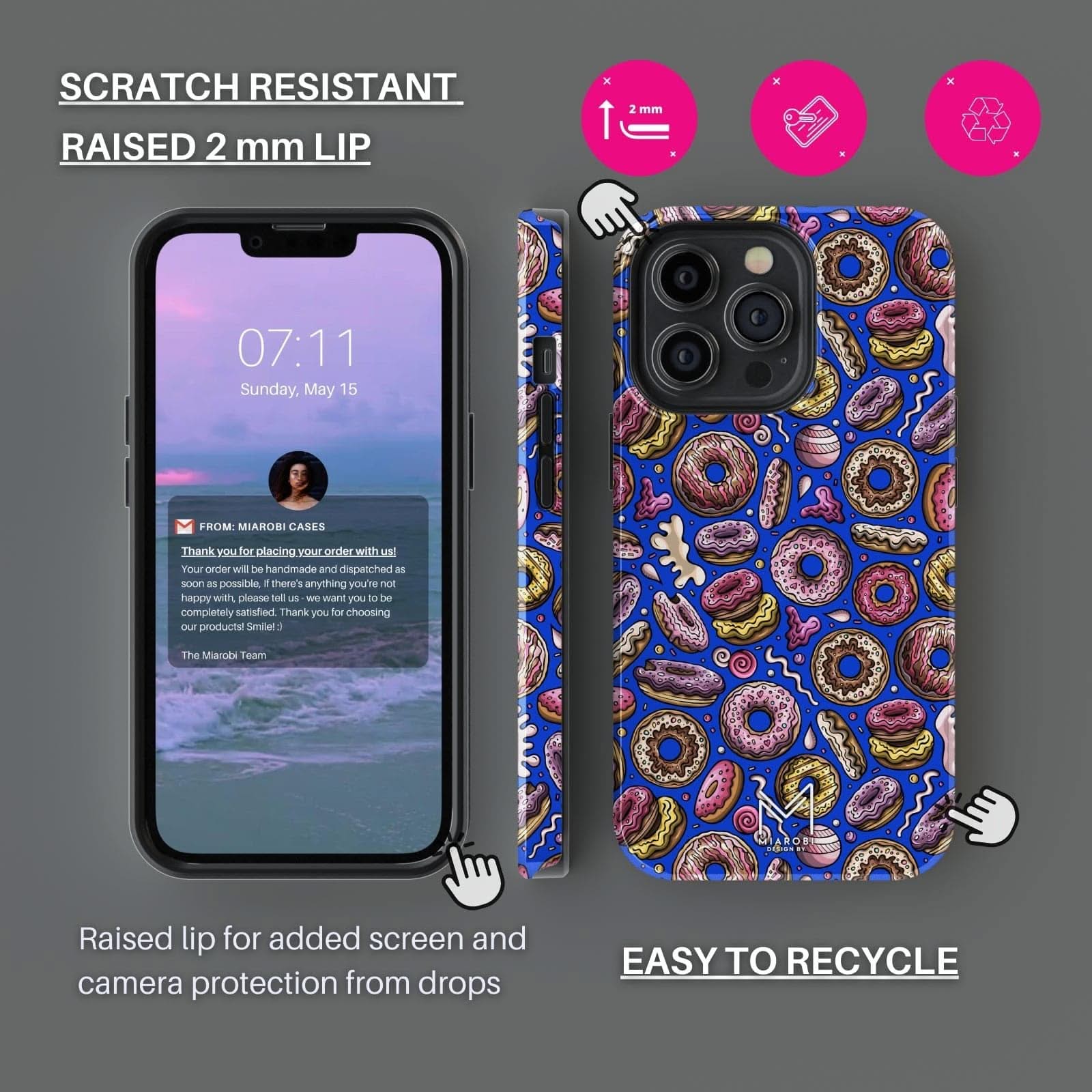 Sweet Tooth Fix (Blue) Phone Case - Miarobi Design By