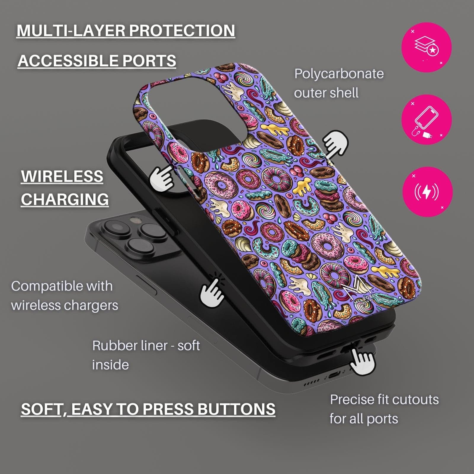 Sweet Tooth Fix (Purple) Phone Case - Miarobi Design By