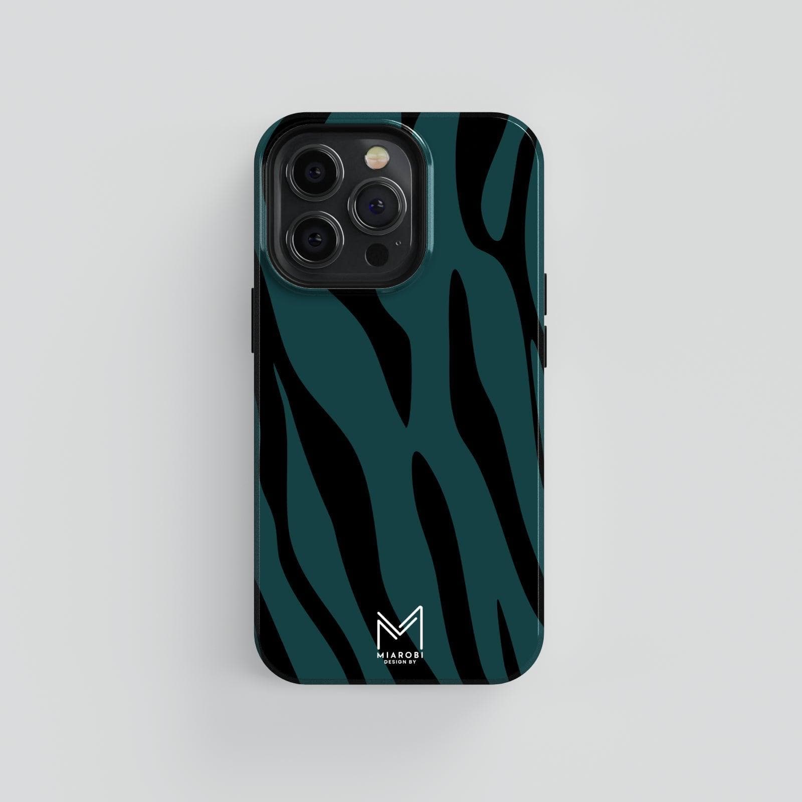 Timeless Zebra Chic (Teal) Phone Case - Miarobi Design By