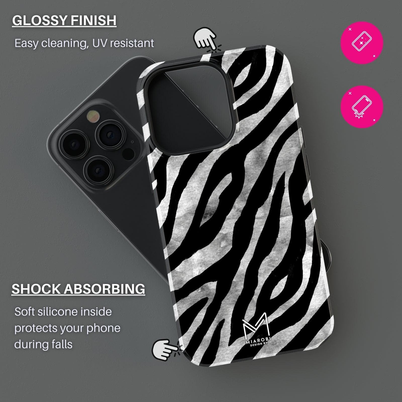 Zebra Yin Yang Phone Case - Miarobi Design By